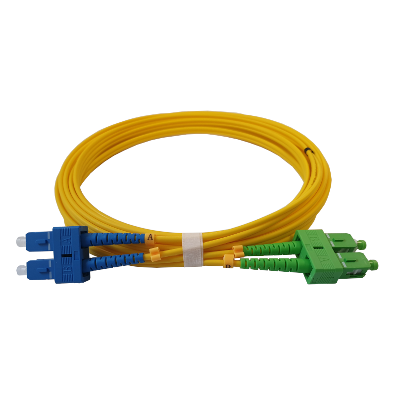 10pcs 1M SC APC-SC UPC Patch Cord Simplex 3.0mm PVC SM Fiber